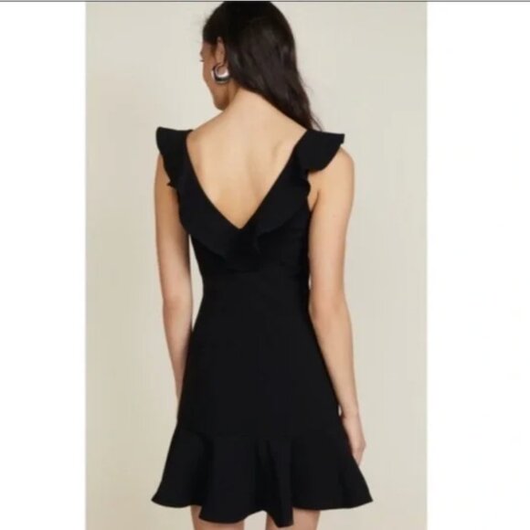 LIKELY Black Ruffle Mini Dress Harlow - Picture 2 of 4